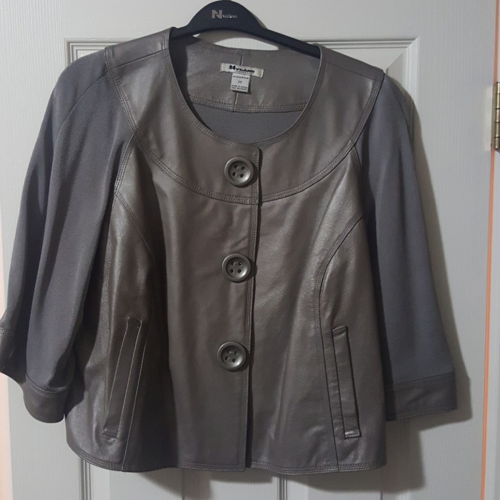 Pewter Leather Jacket